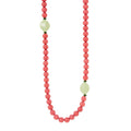 Sodini Collana lunga boule e rosso Apuana - Rosso corallo