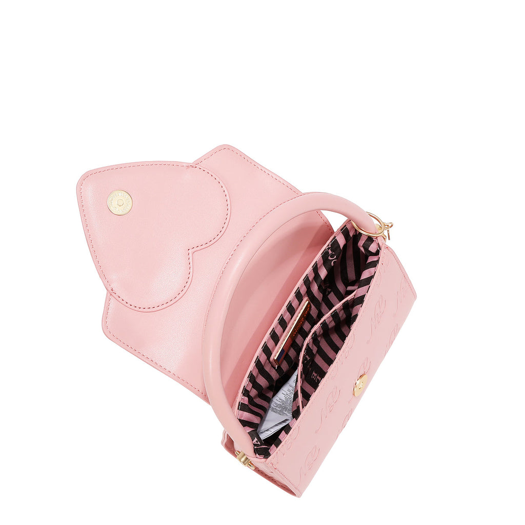 Nicole lee Borsa embossed cuore rosa