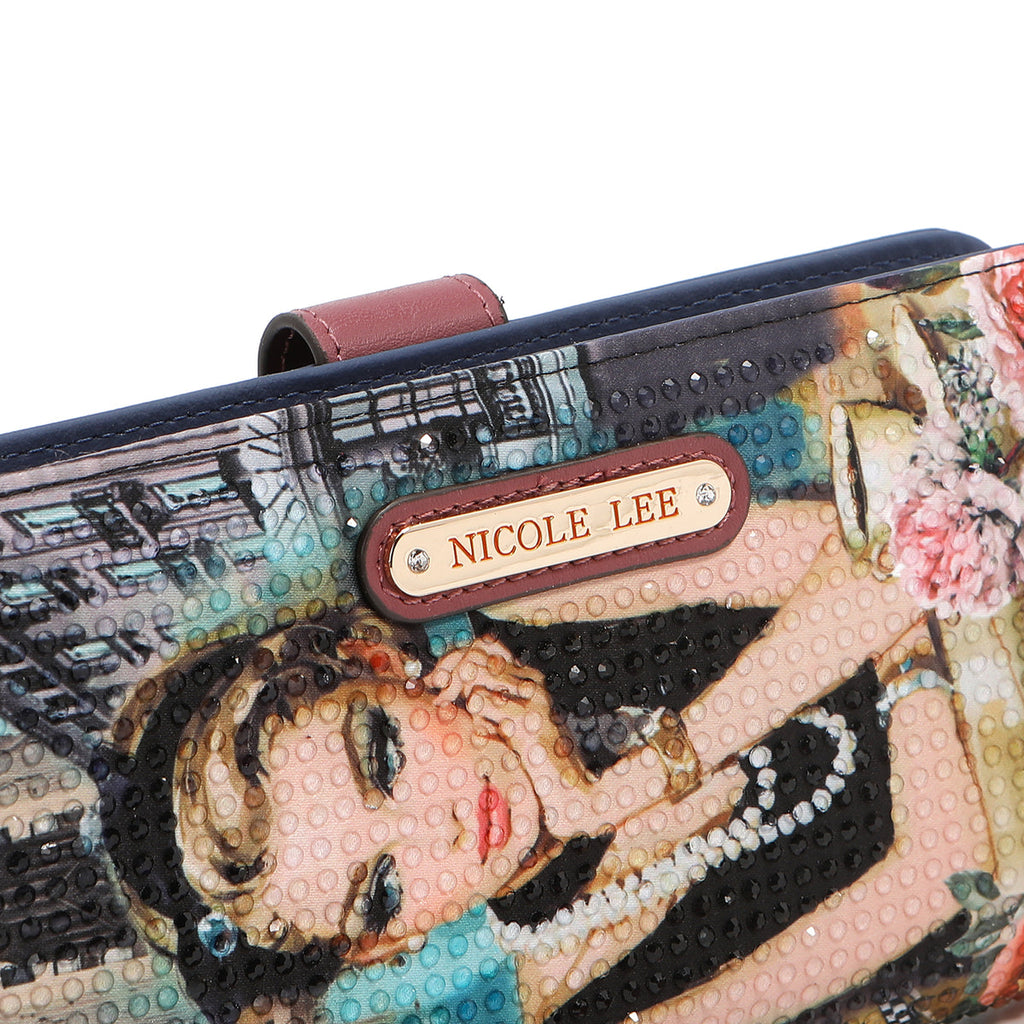 Nicole Lee portafoglio strass con anello