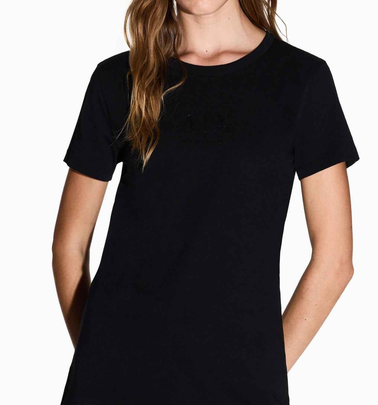 Armani exchange T-shirt con logo in jersey di cotone