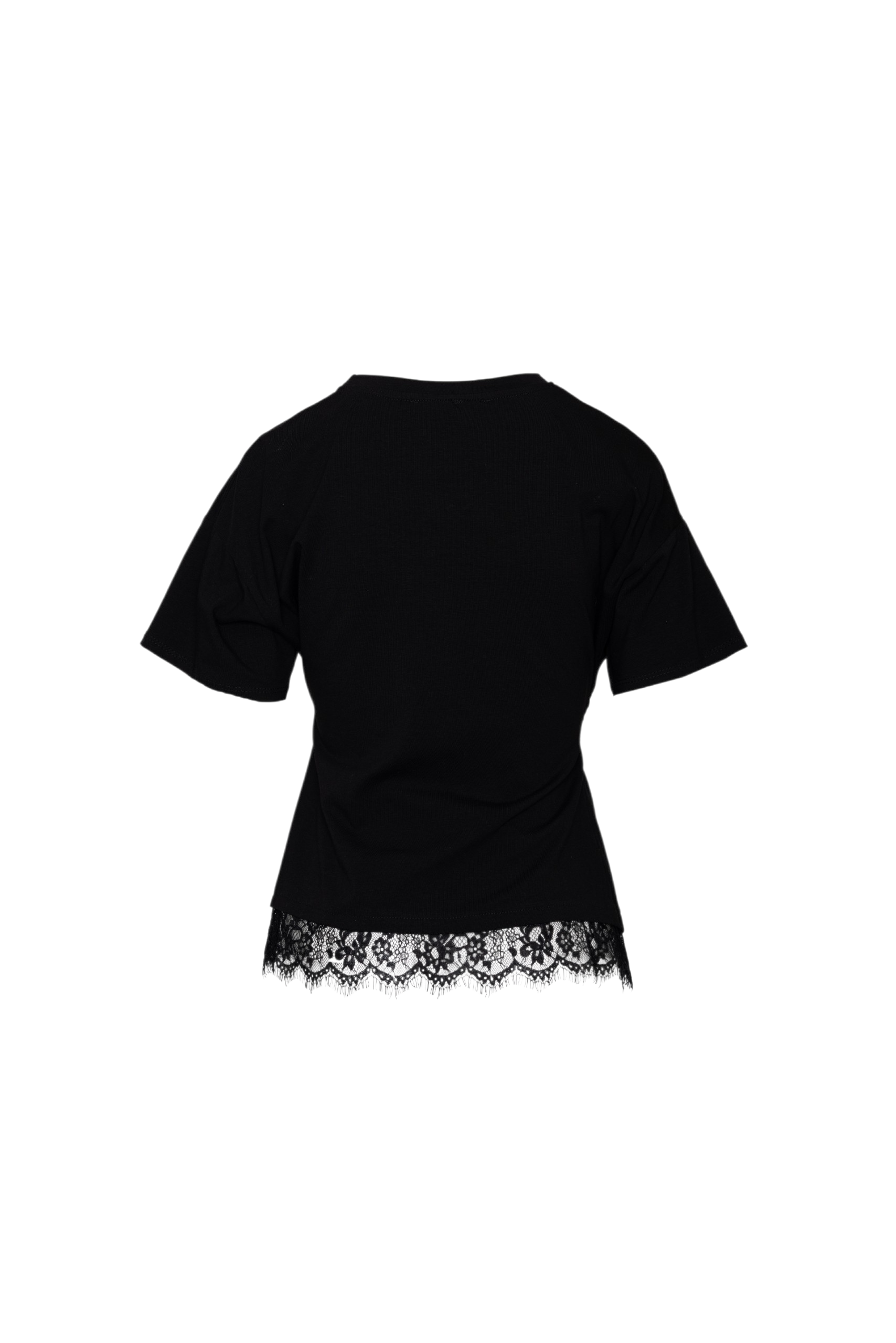 Saiph t-shirt nera con pizzo