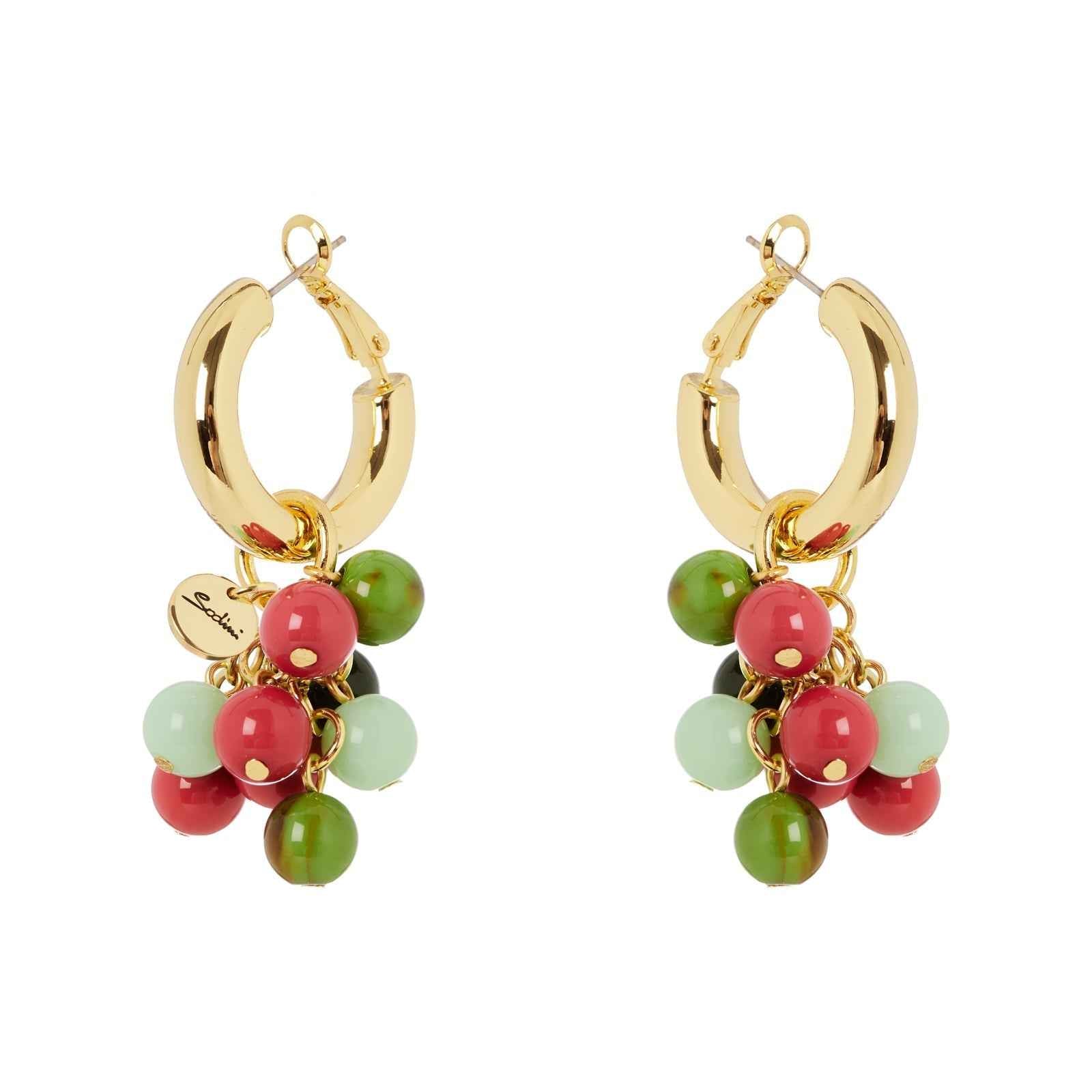 Sodini Orecchini cerchietto e grappolo Apuana - Multicolor