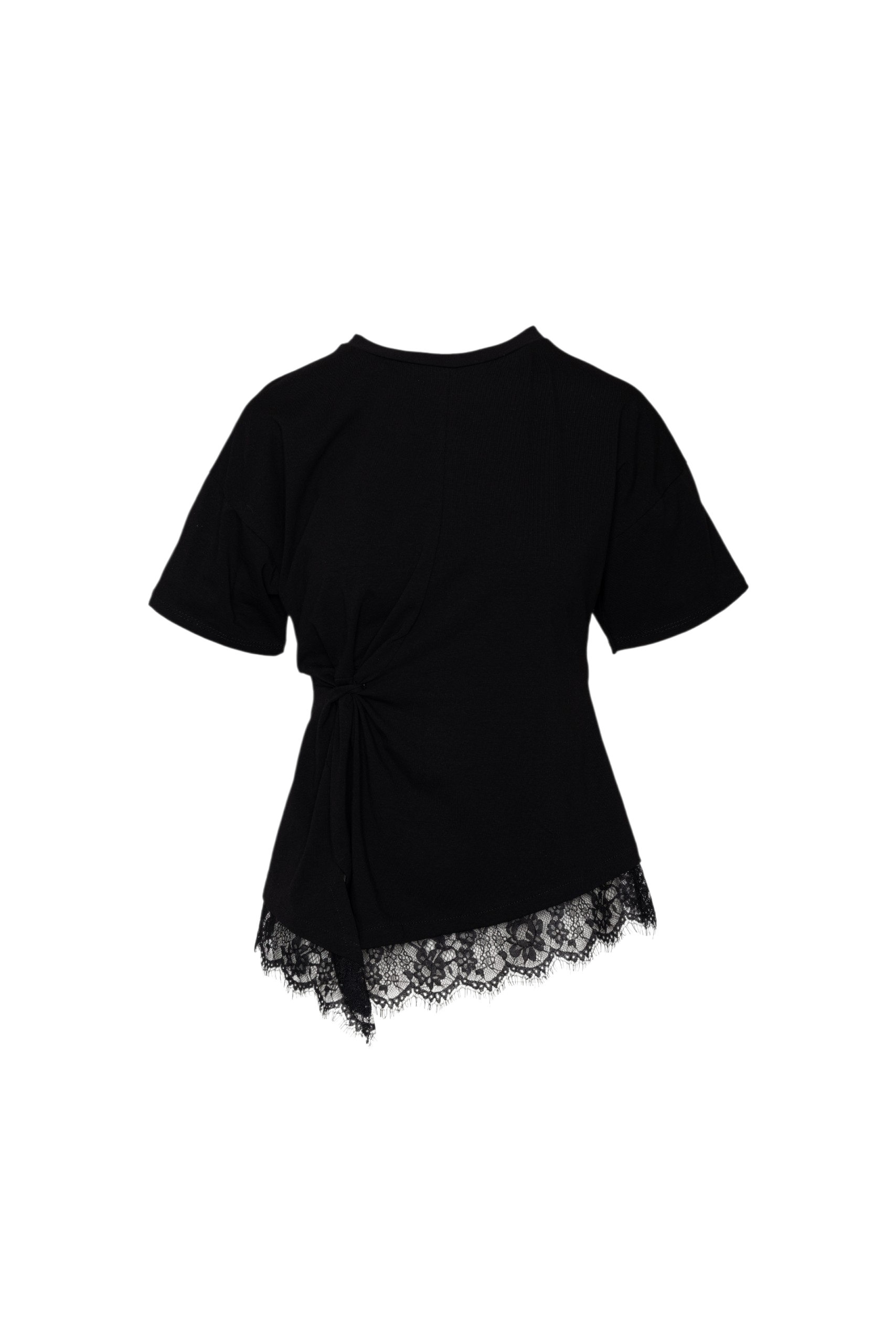 Saiph t-shirt nera con pizzo
