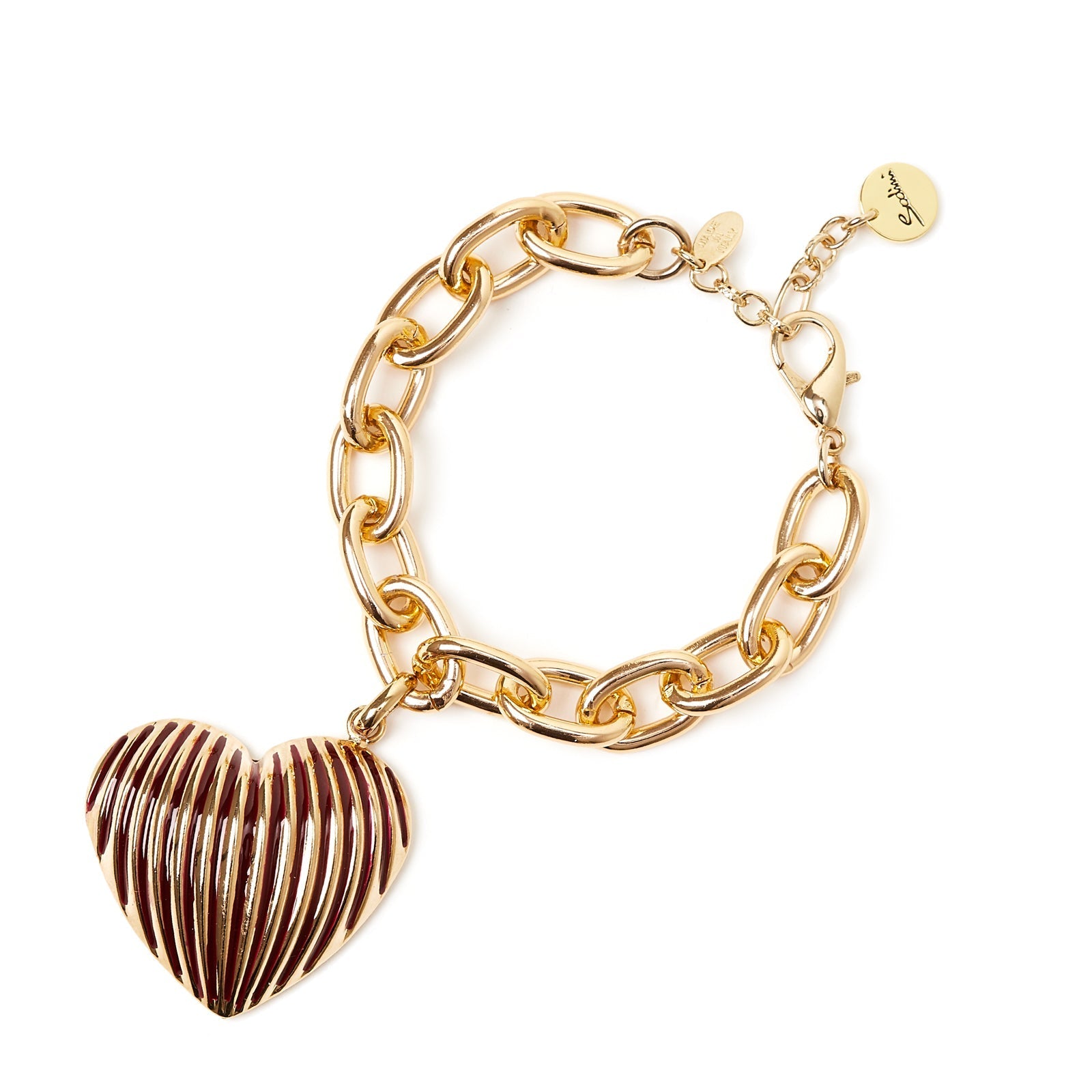 Sodini Bracciale catena e cuore Malena - Rosso