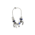 Nicole Lee bracciale silver charm blu