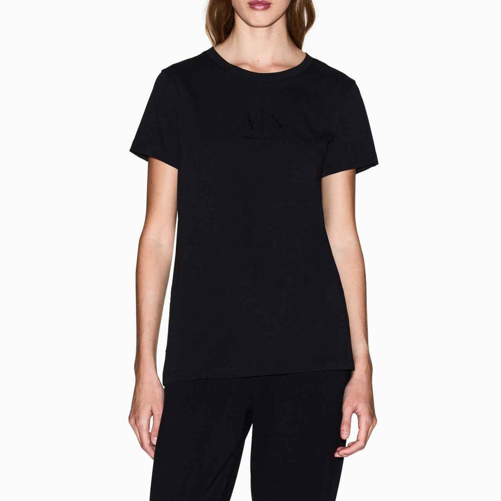 Armani exchange T-shirt con logo in jersey di cotone