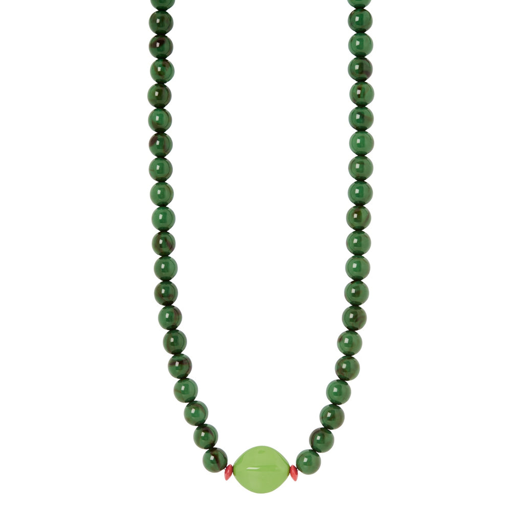 Sodini Collana boule ed elemento a quattro lati Apuana - Verde