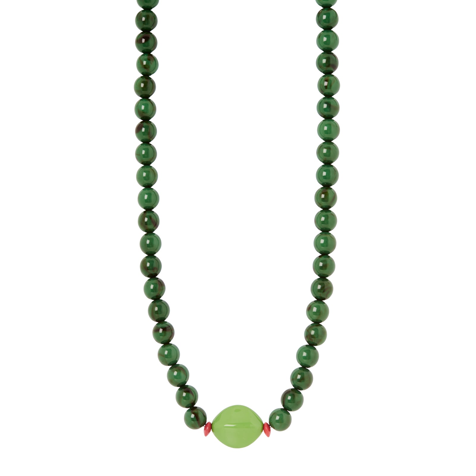 Sodini Collana boule ed elemento a quattro lati Apuana - Verde