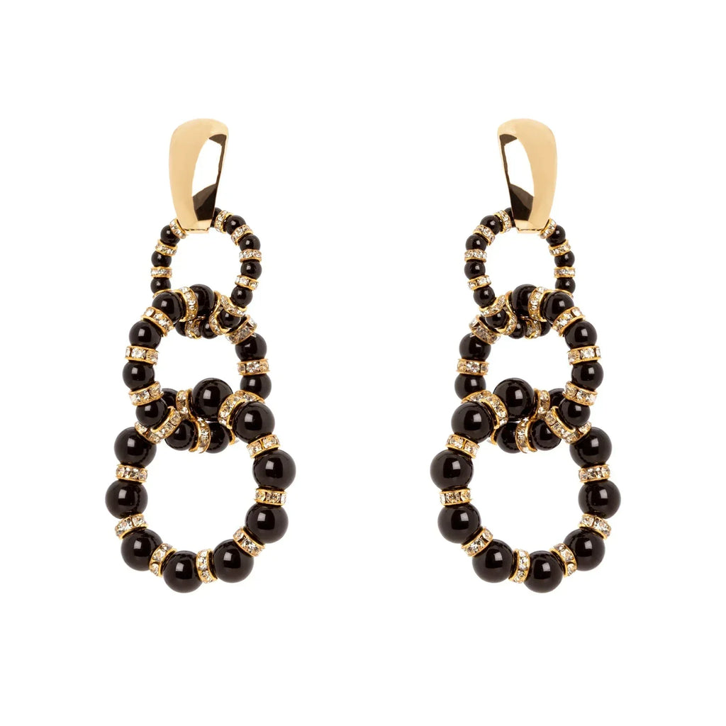 Sodini Orecchini a cerchi concatenati Drusilla - Nero - Identity Look