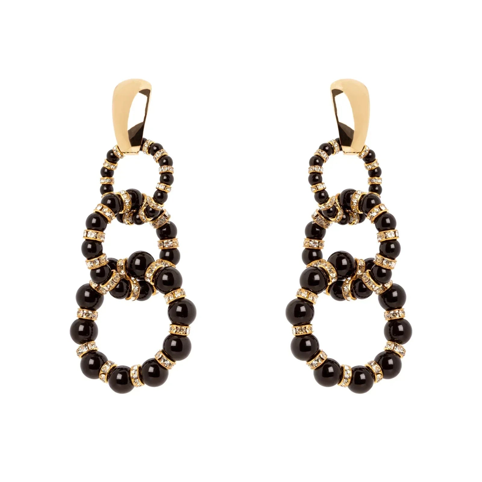 Sodini Orecchini a cerchi concatenati Drusilla - Nero - Identity Look