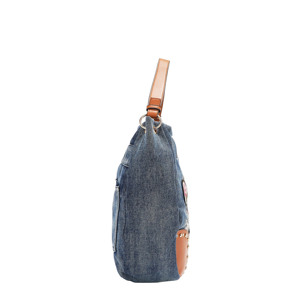 Nicole Lee Sofia Montana Denim Hobo Bag