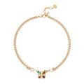 Sodini collana Girocollo groumette e charm quadrato Mylitta - Bordeaux - Identity Look