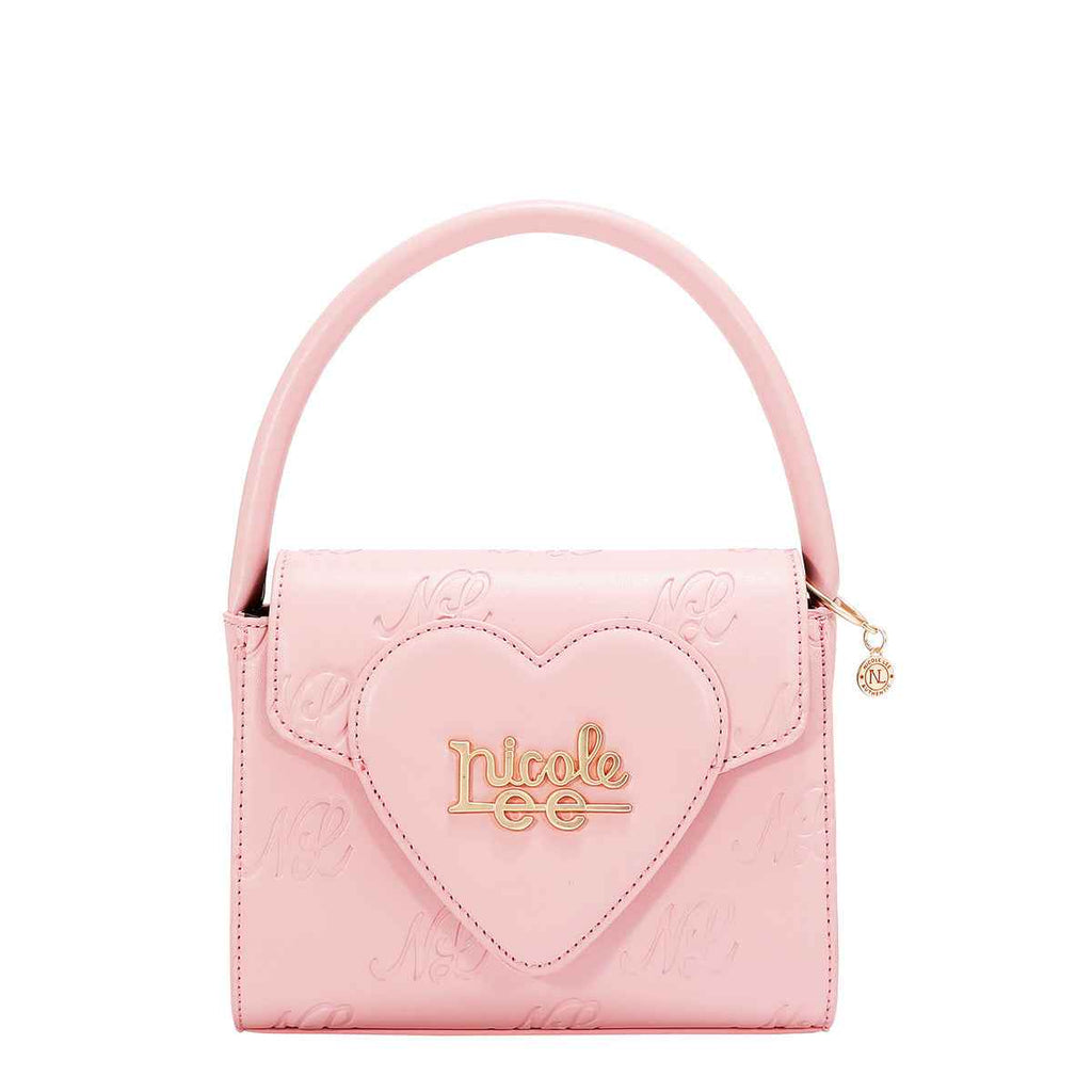 Nicole lee Borsa embossed cuore rosa