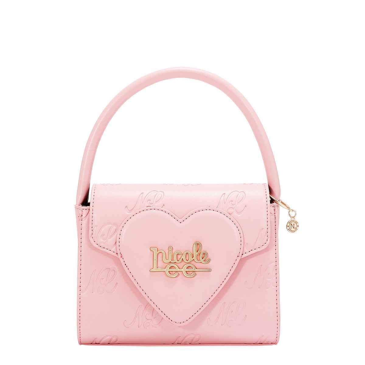 Nicole lee Borsa embossed cuore rosa