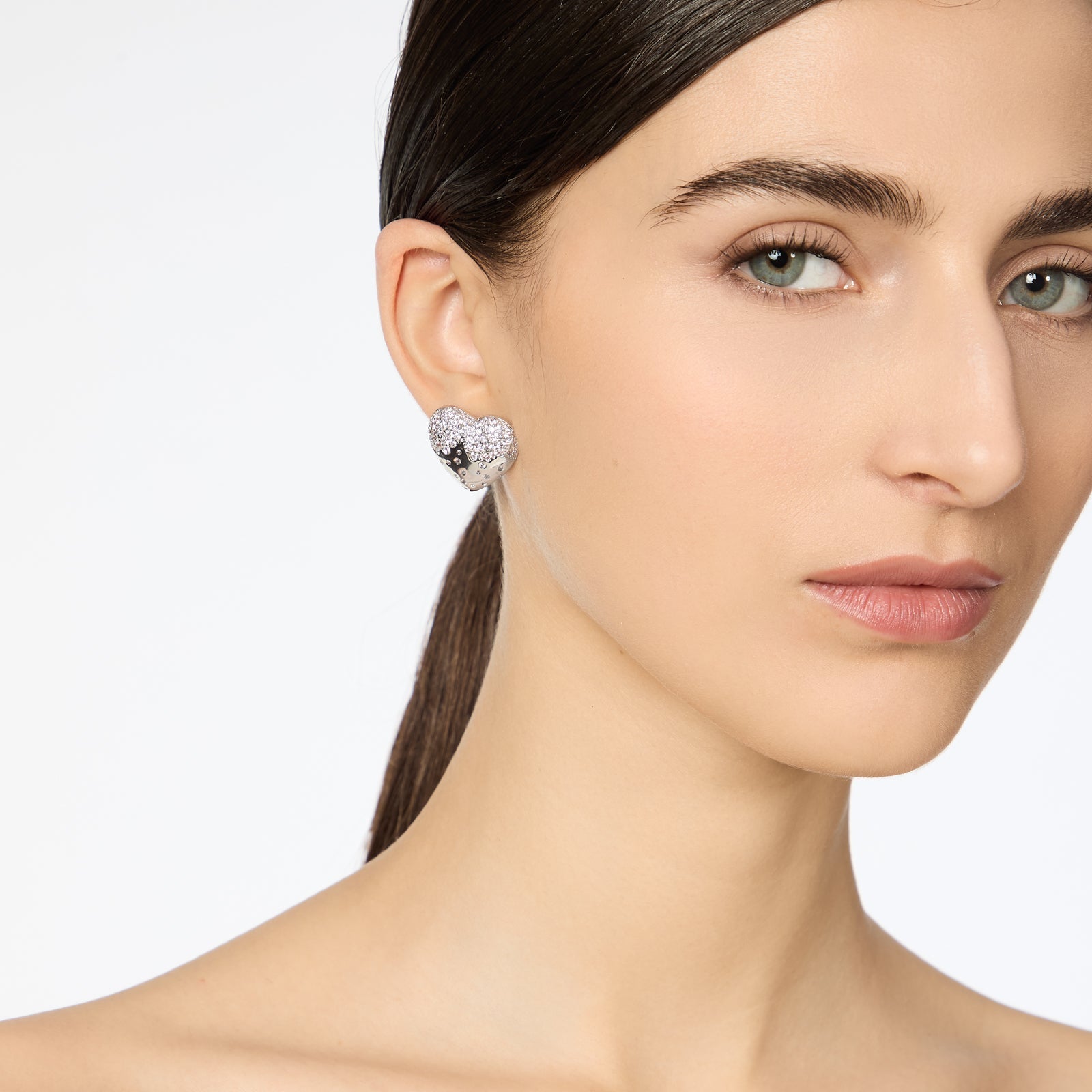 Sodini Orecchini a cuore Trinità dei Monti - Argento