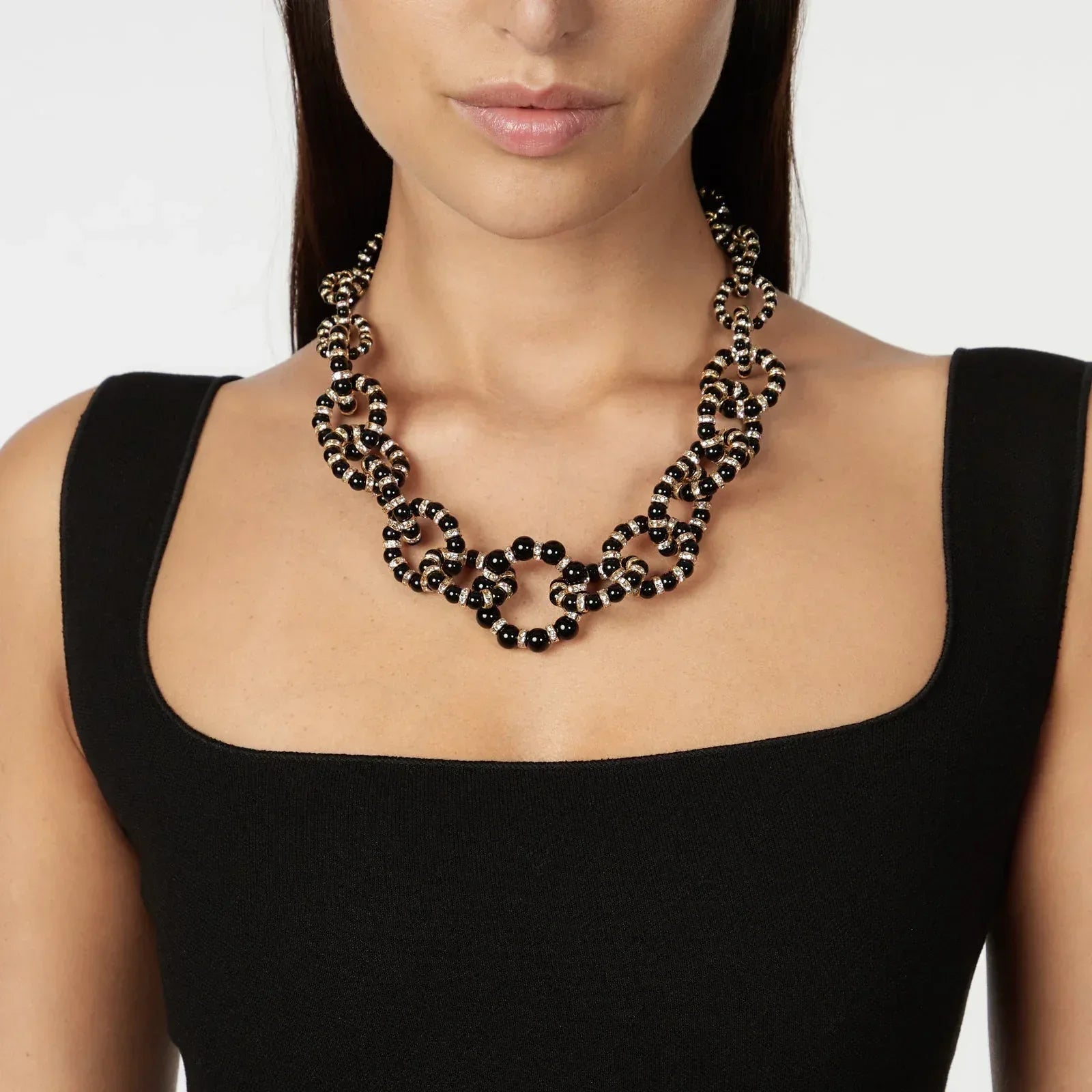 Sodini Collana corta a cerchi Drusilla - Nero - Identity Look